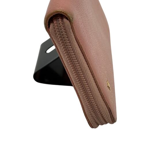 Chanel Bifold Pink Long Wallet Camellia Embossed in Gold*CC interlocking*Awesome - Picture 4 of 13